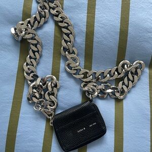 KARA Bike Leather Wallet Chain Crossbody Bag